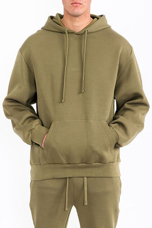 Mens Solid Tech Fleece Hoodie