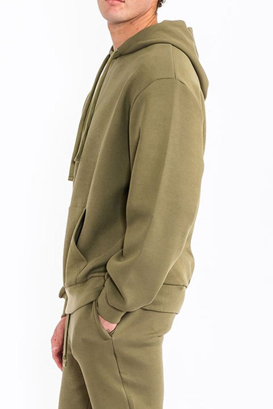 Mens Solid Tech Fleece Hoodie