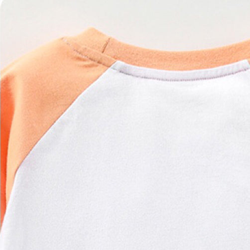 Baby Boy Cartoon Dinosaur Pattern Simple Colorblock Design Shirt