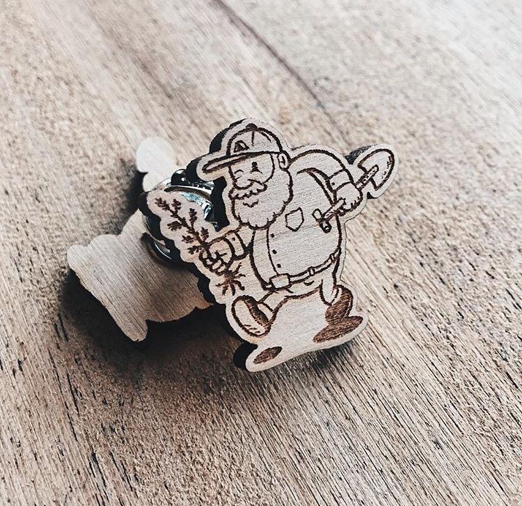 Tree Planter Wooden Pin