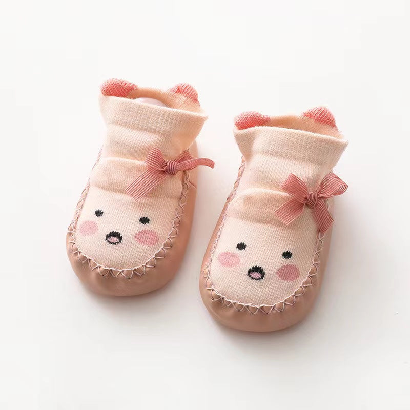 Baby Cartoon Embroidered Pattern Non-Slip Toddle Socks Shoes