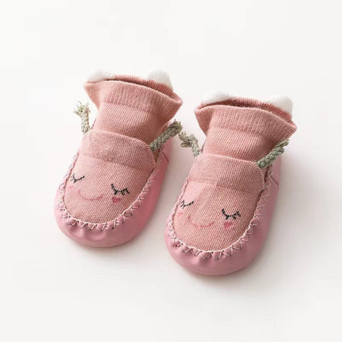 Baby Cartoon Embroidered Pattern Non-Slip Toddle Socks Shoes
